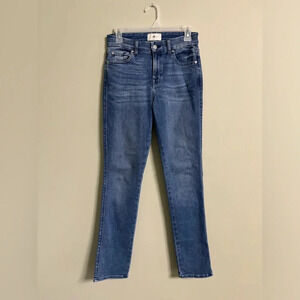 7 For All Mankind Kimmie Straight Leg Jeans Women’s Blue Stretch Denim Size 27